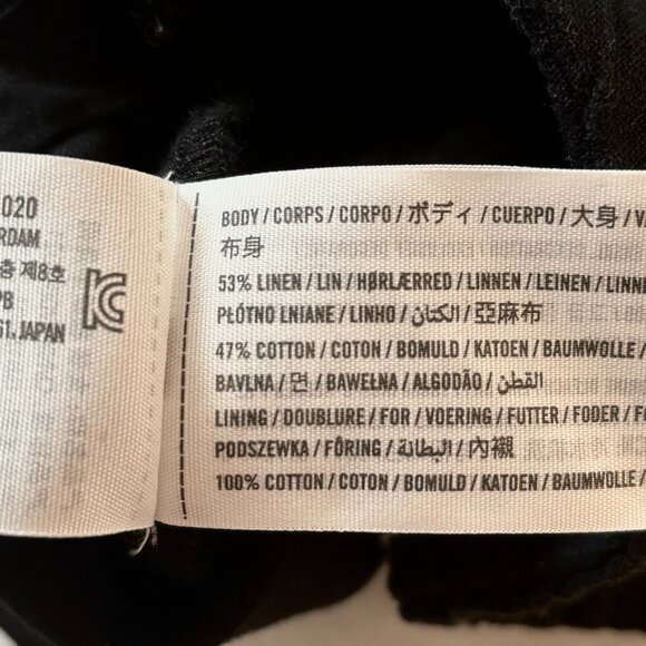 NWT Abercrombie Linen-Blend Mini Skort, Black, Size XS - Picture 6 of 6